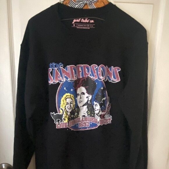 Girl Tribe Co | Hocus Pocus Sanderson Sisters Black Halloween Sweatshirt SMALL - Picture 3 of 6